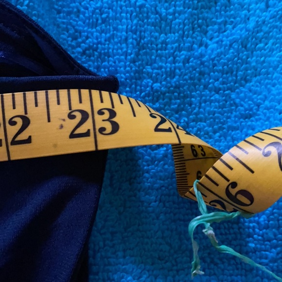 Ambiance Navy Blue Romper with Gold Zipper 3X - Picture 7 of 7